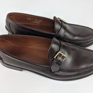 Men's Rancourt & Co Brown Loafers With Brass Buckl